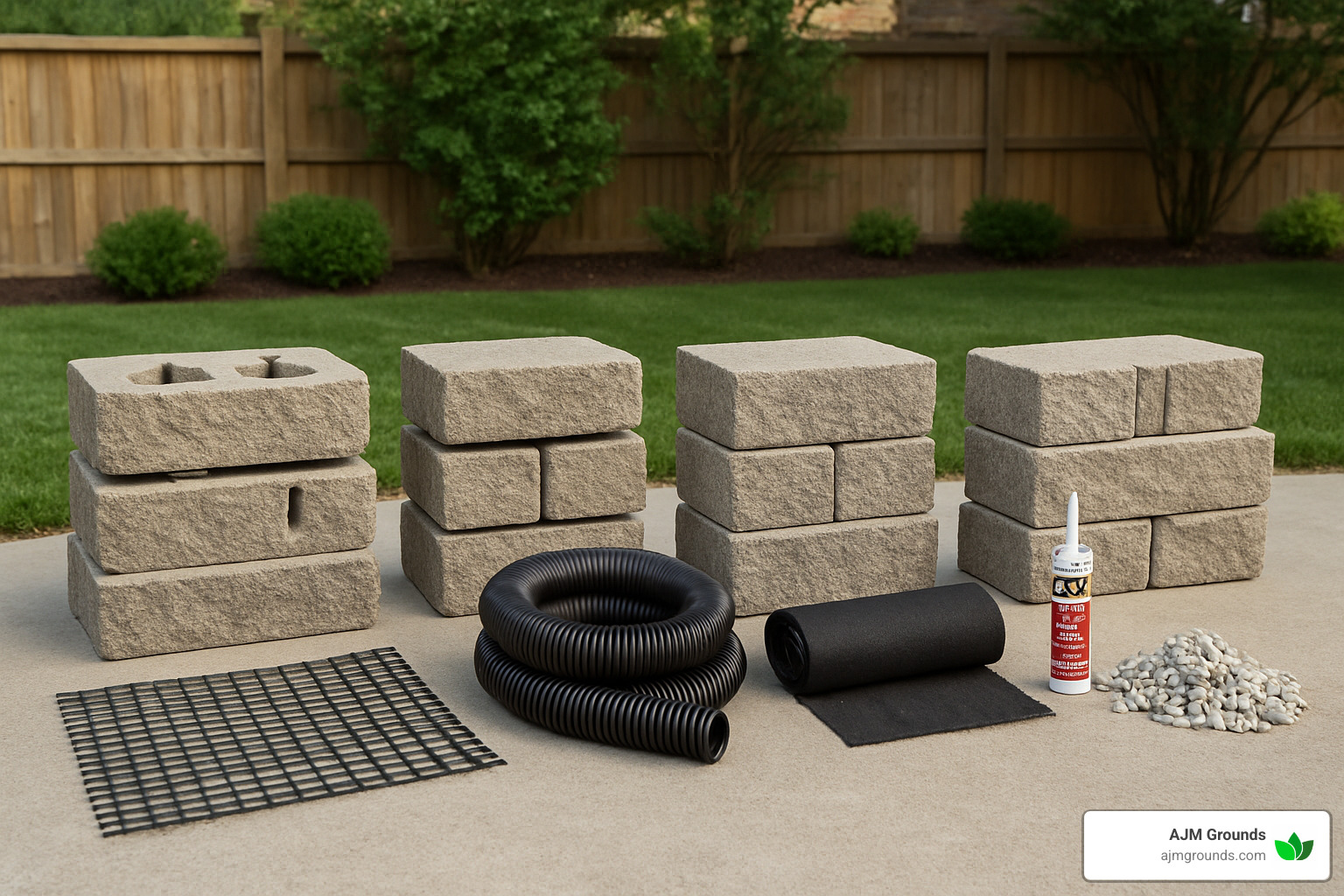 Block Wall Installation Done Right (Without Breaking Your Back) different block wall system options with accessories - block wall installation
