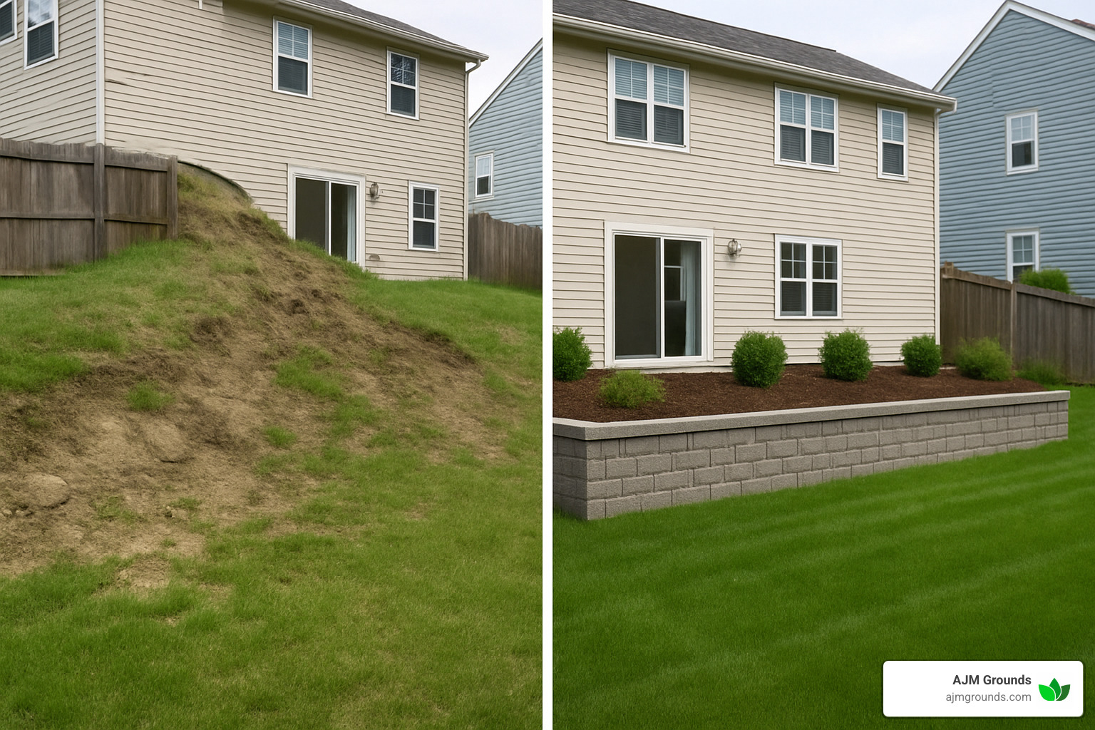 Block Wall Installation Done Right (Without Breaking Your Back) before and after block wall installation change - block wall installation