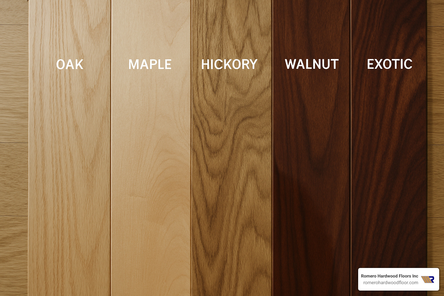comparison of different hardwood species and finishes - hardwood floor flooring