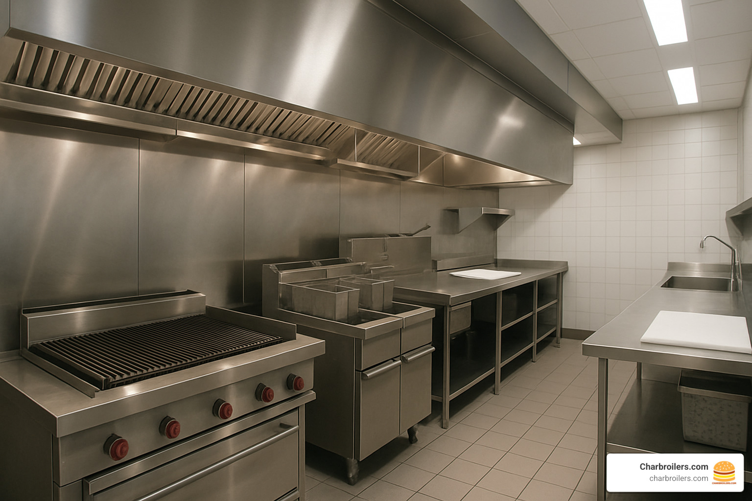 Commercial kitchen layout with charbroiler integration - commercial charbroilers