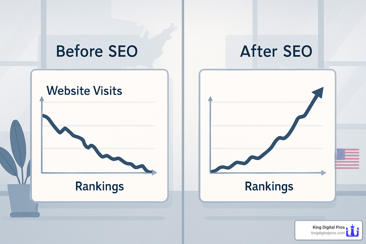 Before And After Charts Showing Seo Improvement For Local Business - How To Sell Seo To Local Businesses
