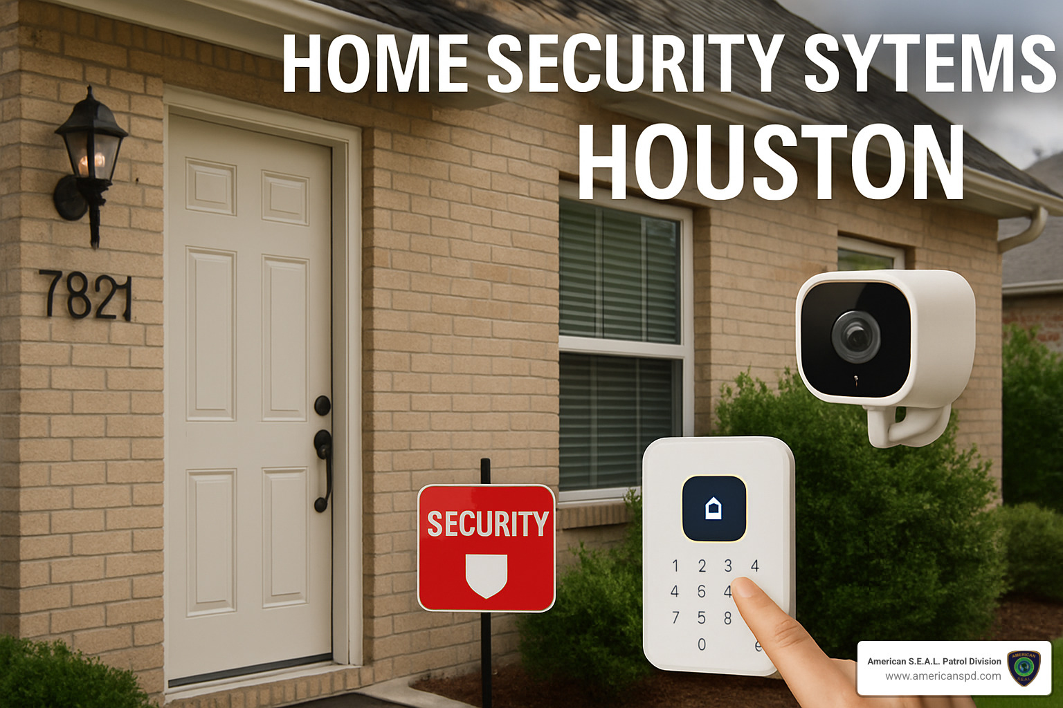 Family using mobile app to check home security system - home security systems houston