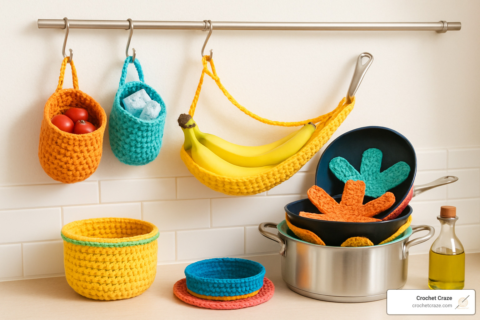 crochet home organization items - easy fun crochet projects
