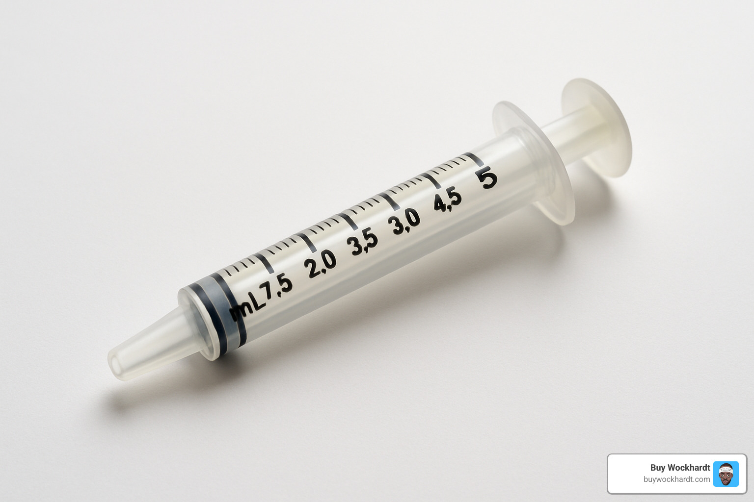 Calibrated medication dosing syringe with measurement markings - quagen lean