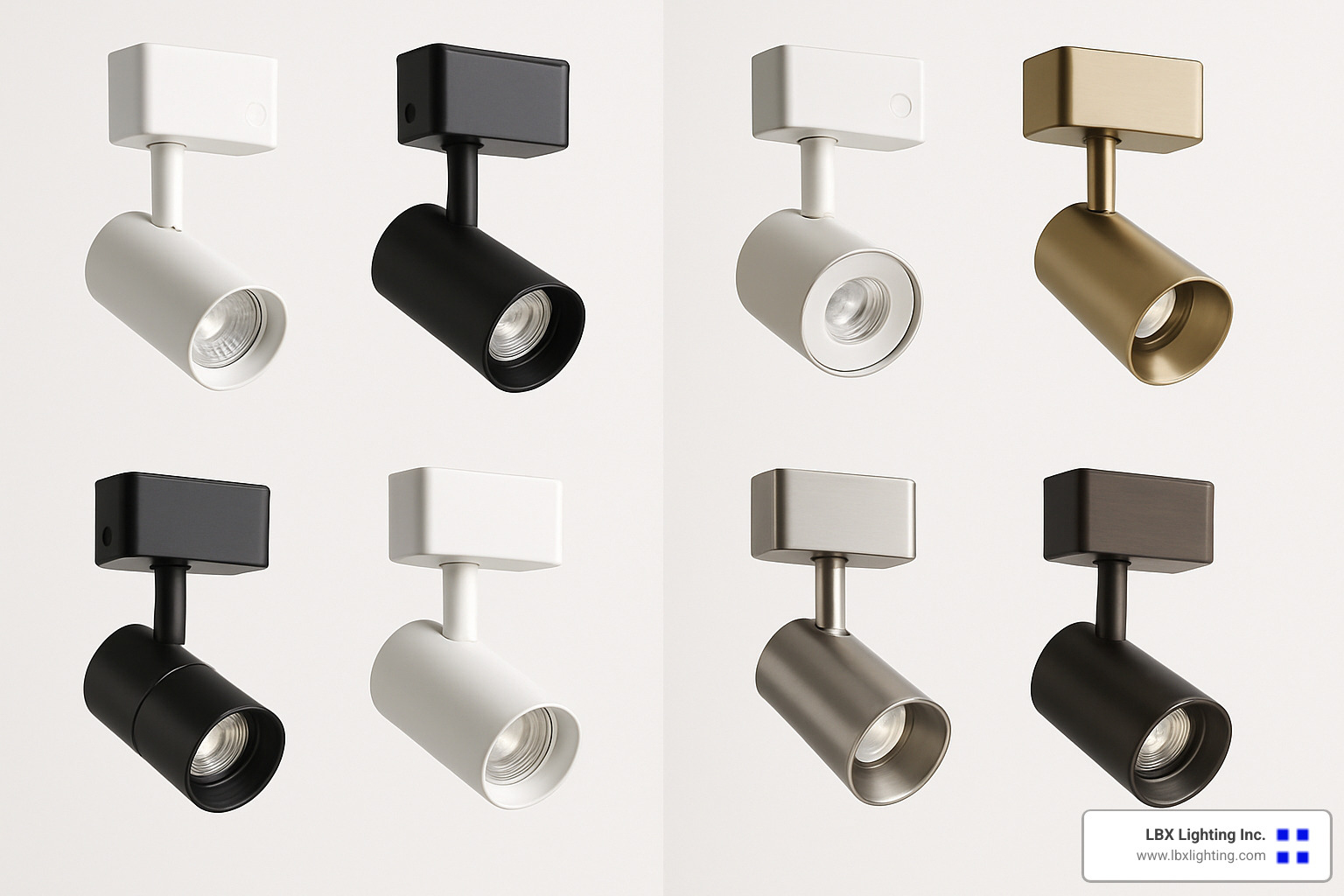 Track Lighting Unplugged: Best Battery Operated Options 8 Various battery operated track light models displayed on white background - battery operated track lights