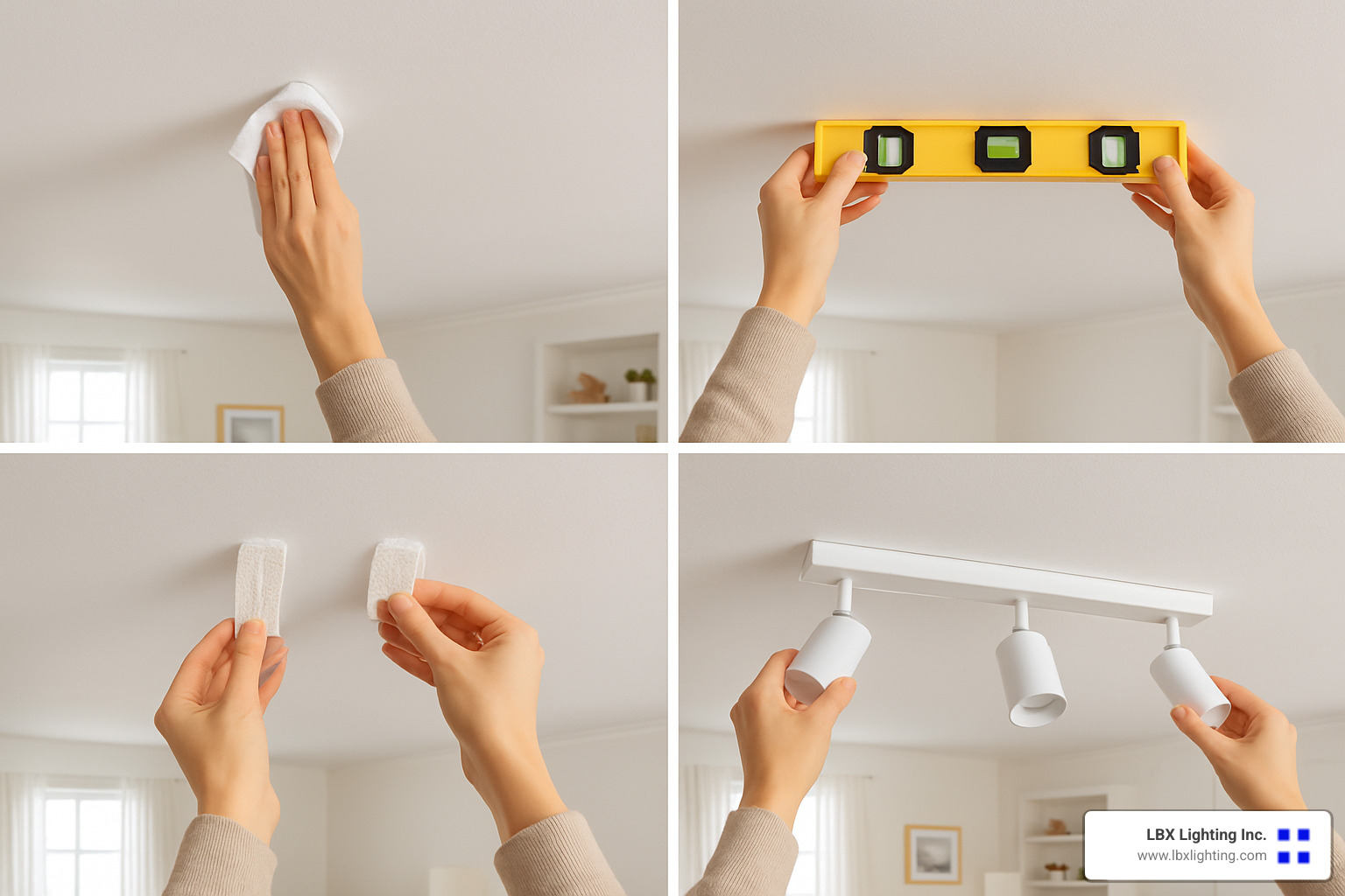 Track Lighting Unplugged: Best Battery Operated Options 11 Step-by-step installation of battery operated track lighting on ceiling - battery operated track lights