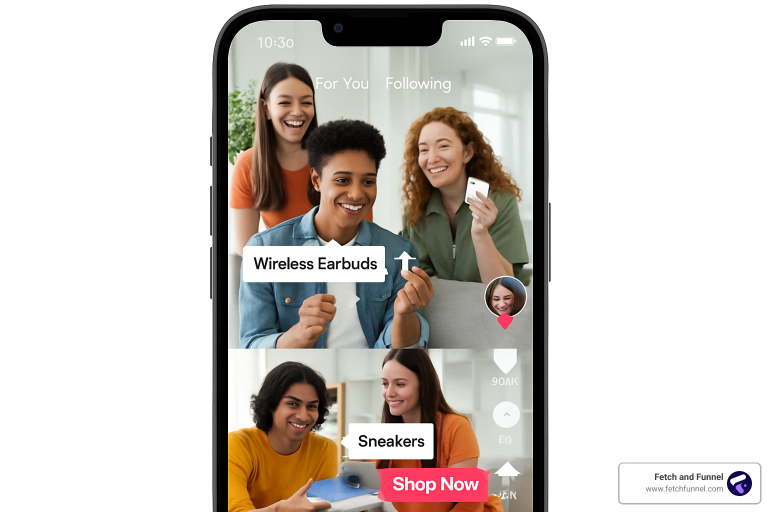TikTok For You Page showing product findy content - advertising on tiktok