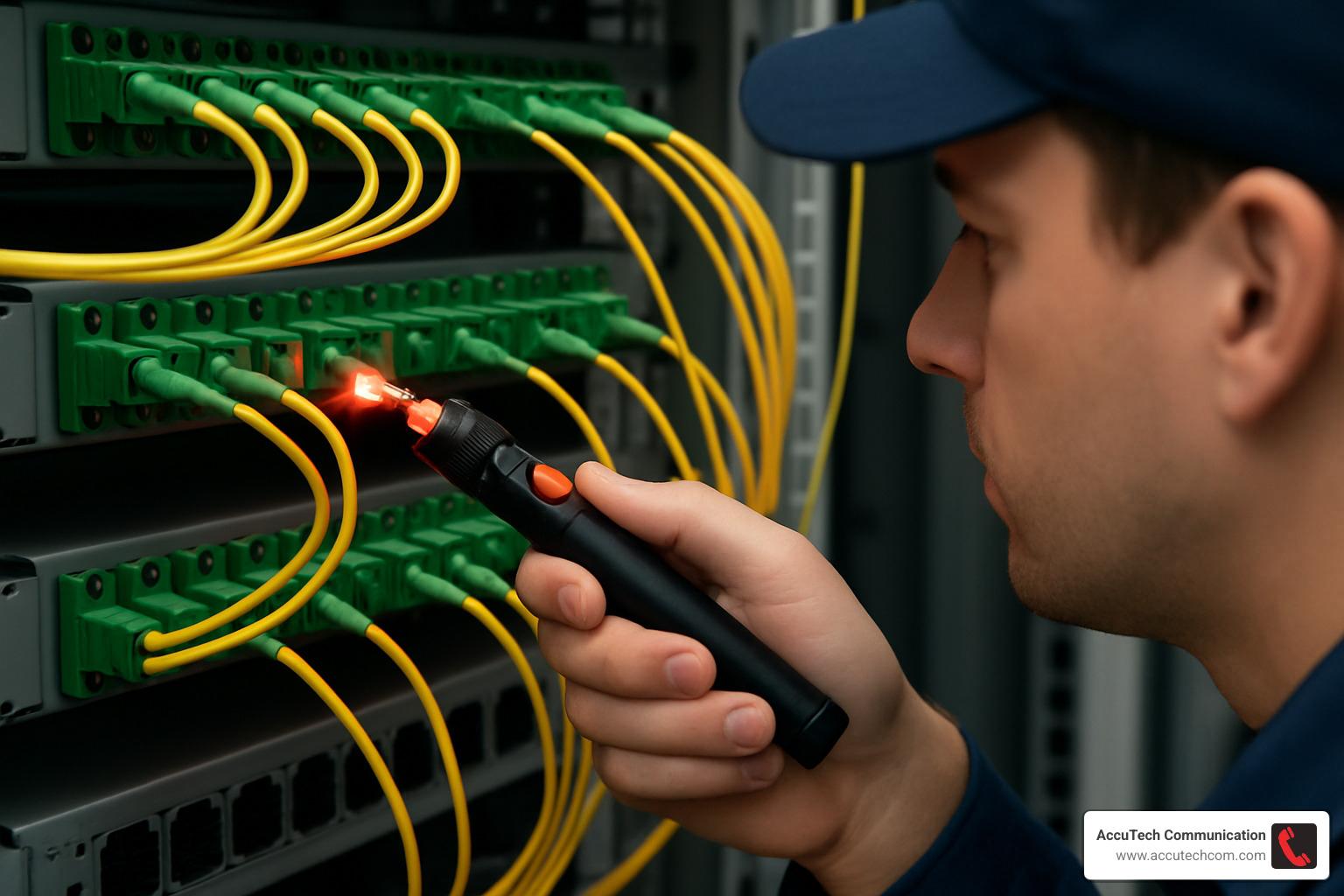 fiber optic troubleshooting with visual fault locator - fiber optic patch panel