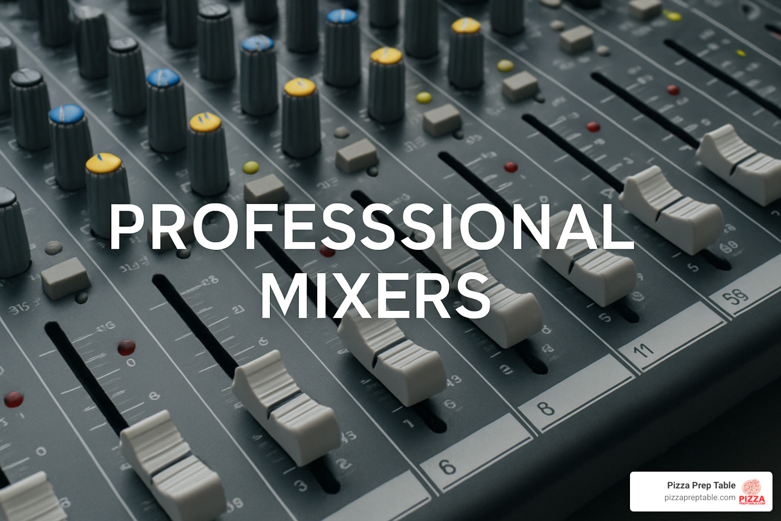 professional mixer lineup showing different types and sizes - professional mixers