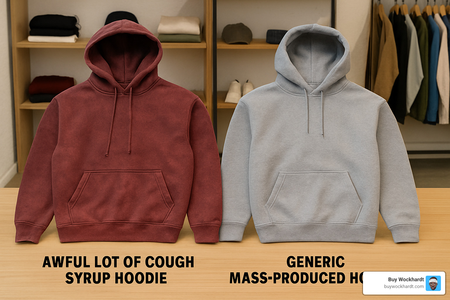 heavyweight hoodie comparison - awful lot of cough syrup hoodie