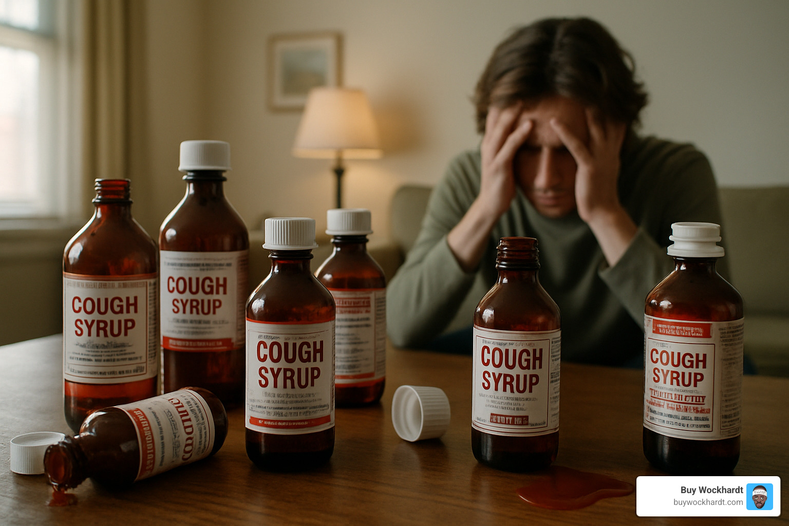 Dangerous effects of excessive cough syrup consumption - awful lot of cough syrup