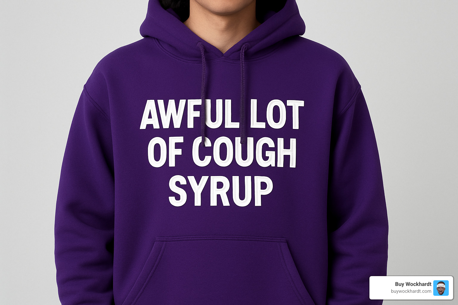 streetwear hoodie with cough syrup graphic - awful lot of cough syrup hoodie