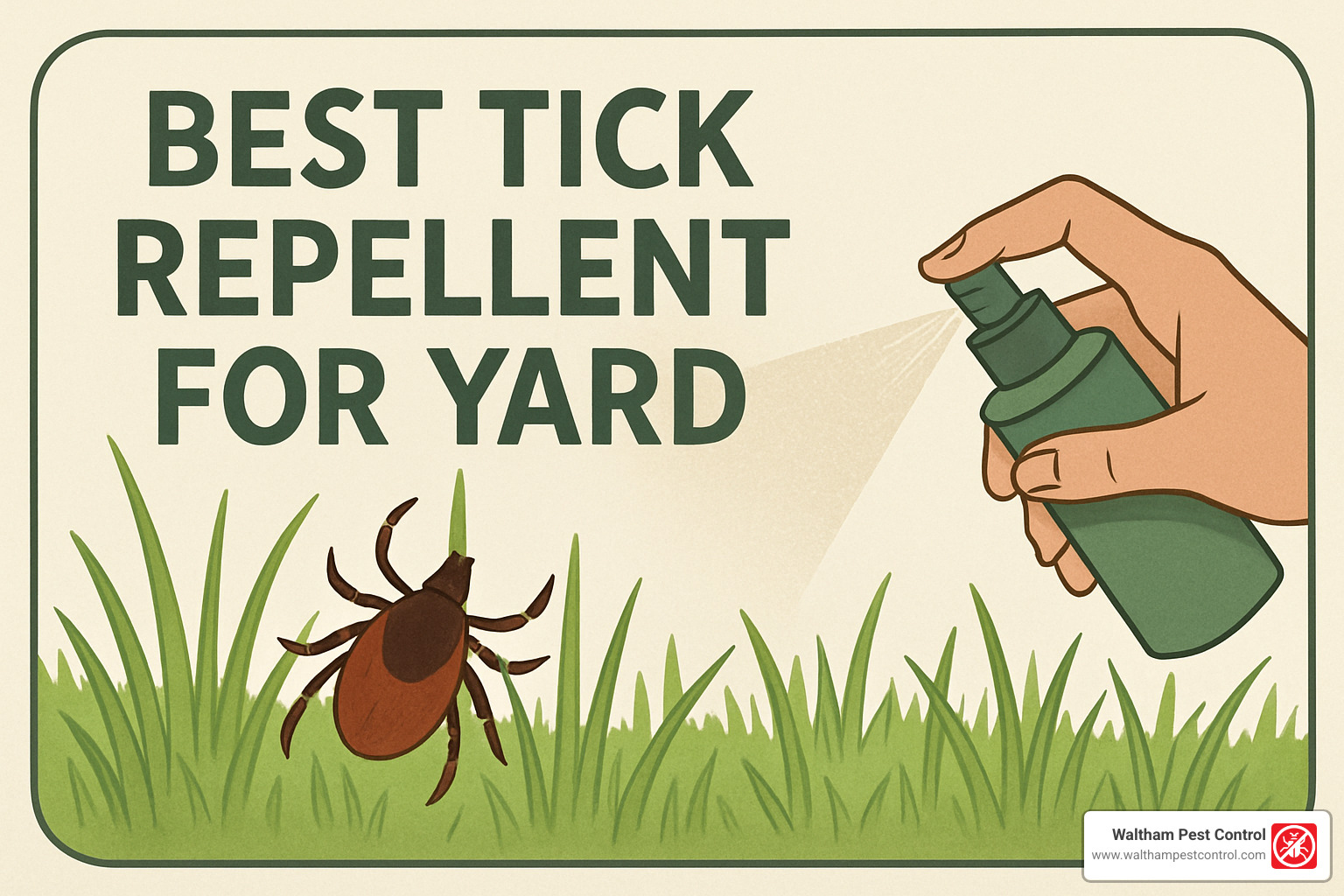 homeowner using hose-end sprayer - best tick repellent for yard