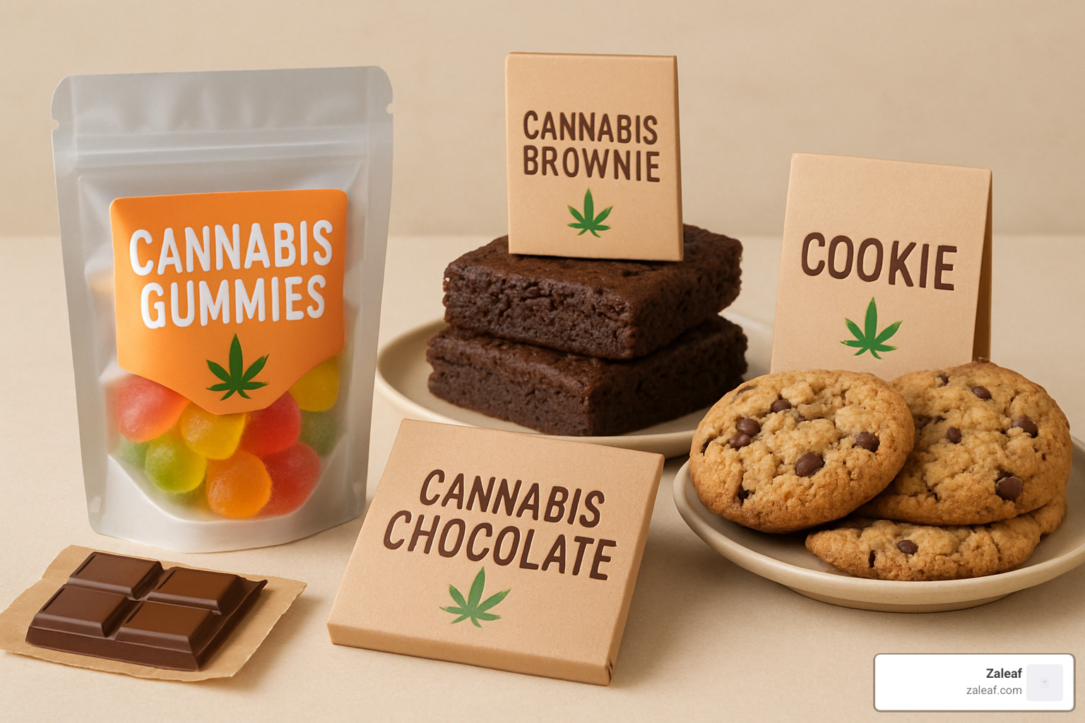 variety of cannabis edible products - buy cannabis edibles online