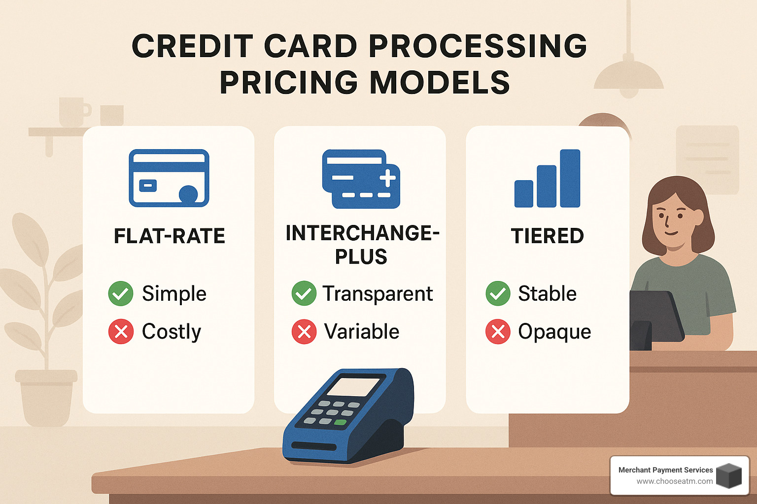 comparison of credit card processing pricing models - best credit card processing rates for small business