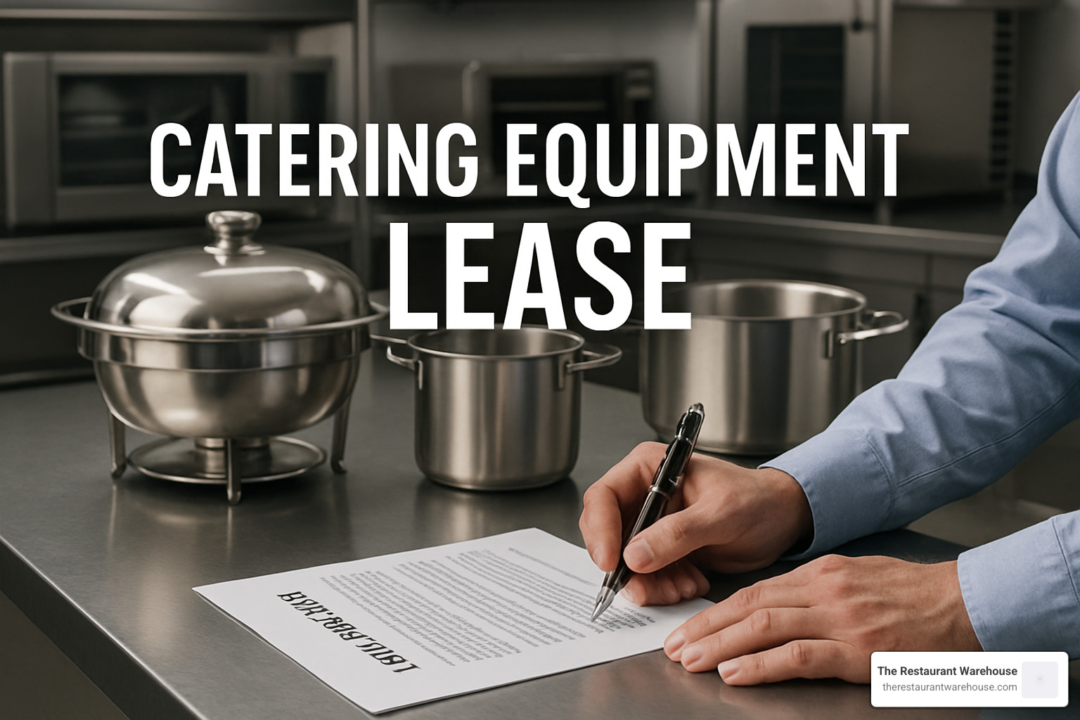 Restaurant owner analyzing financial statements and equipment lease options - catering equipment lease