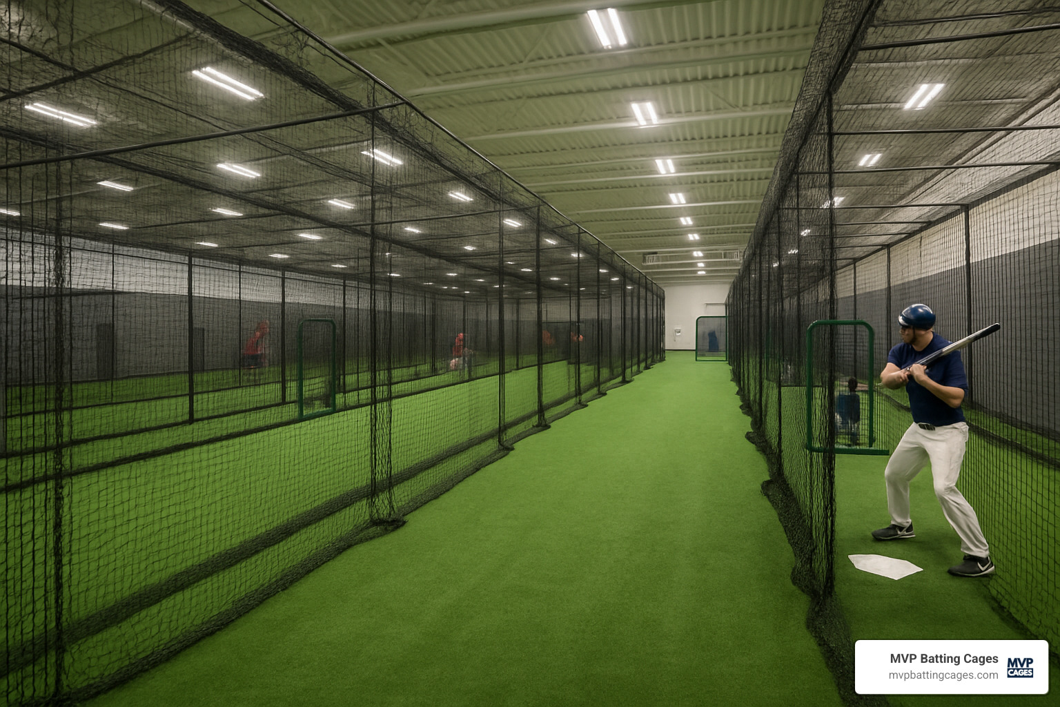 multi-lane indoor batting facility - buy indoor batting cages