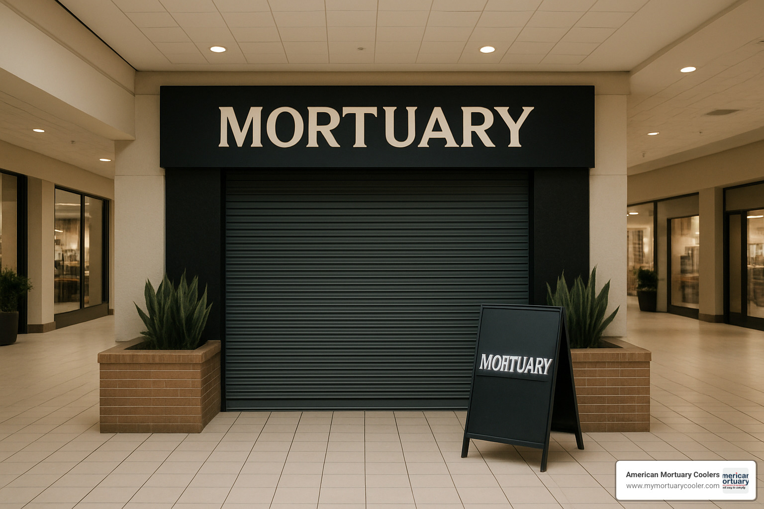 Friendly kiosk attendant helping customers with funeral planning information - mortuary mall
