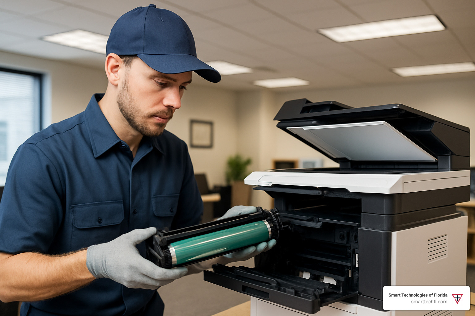 technician replacing drum in black and white copy machine - black and white copy machine technician replacing drum in black and white copy machine - black and white copy machine