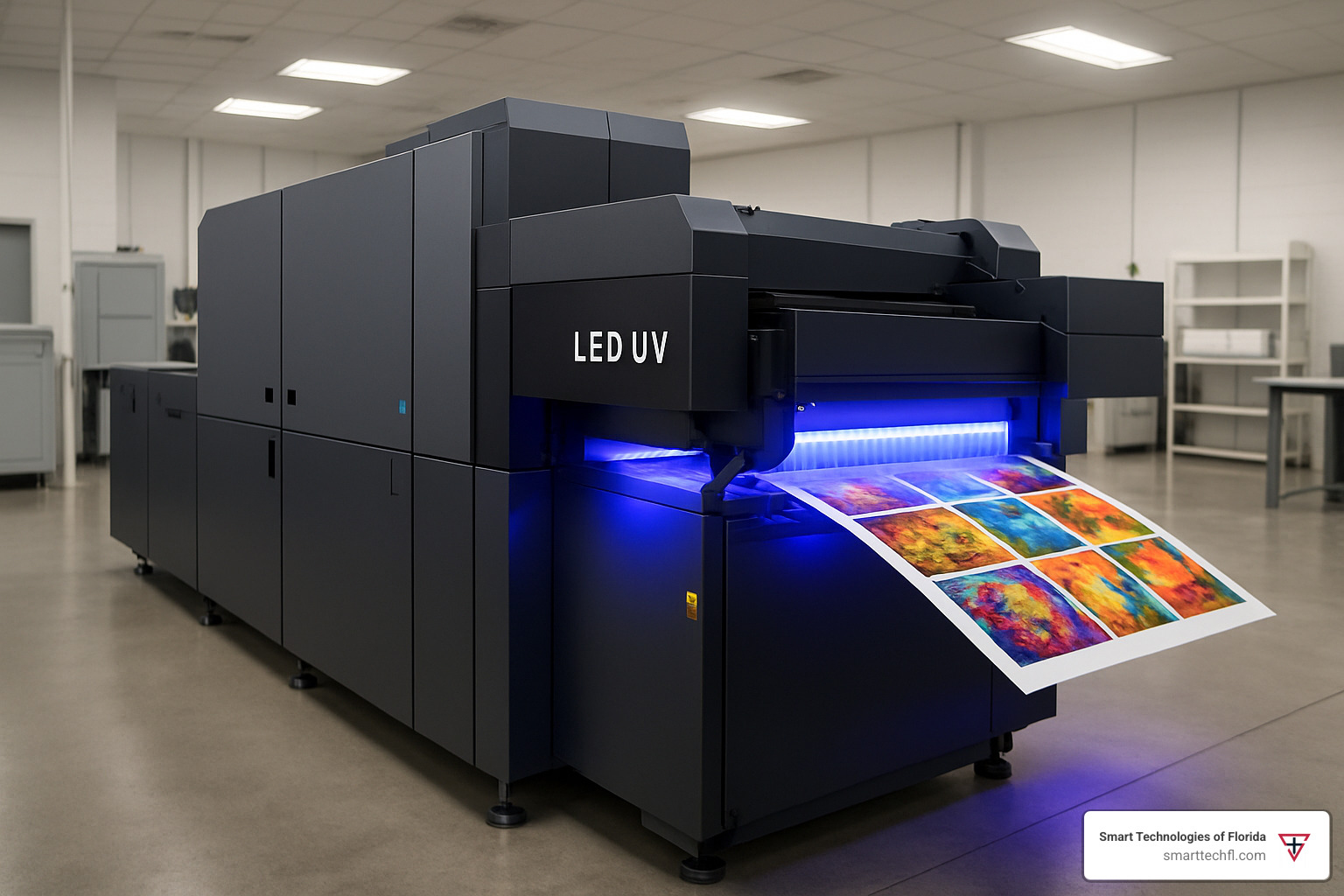 Digital press with LED-UV curing technology - sustainable printing practices