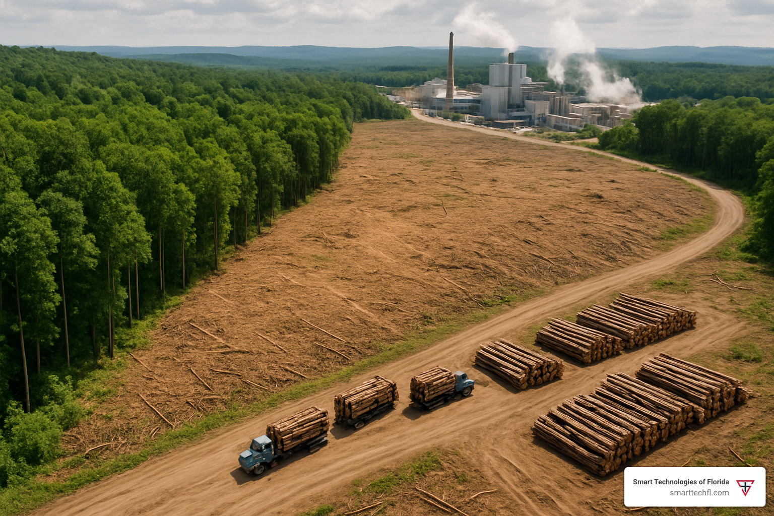 Deforestation and paper production impact - sustainable printing practices