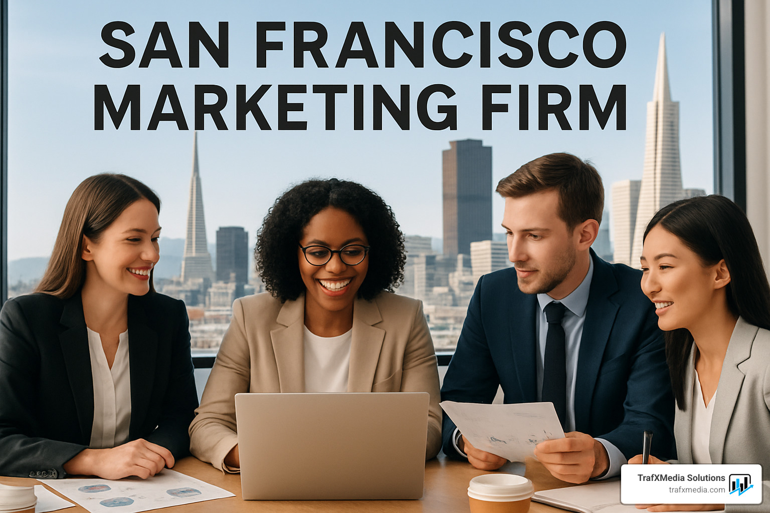 map of san francisco with different types of marketing agencies marked by location - San Francisco marketing firm