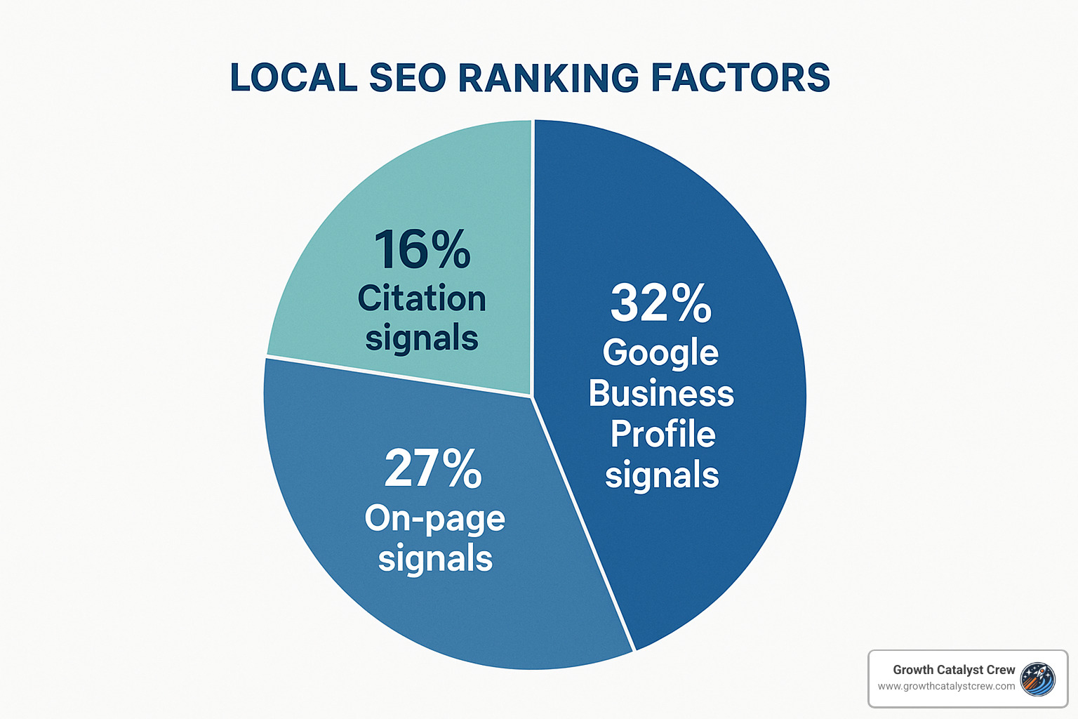 Local SEO ranking factors pie chart - improve local rankings