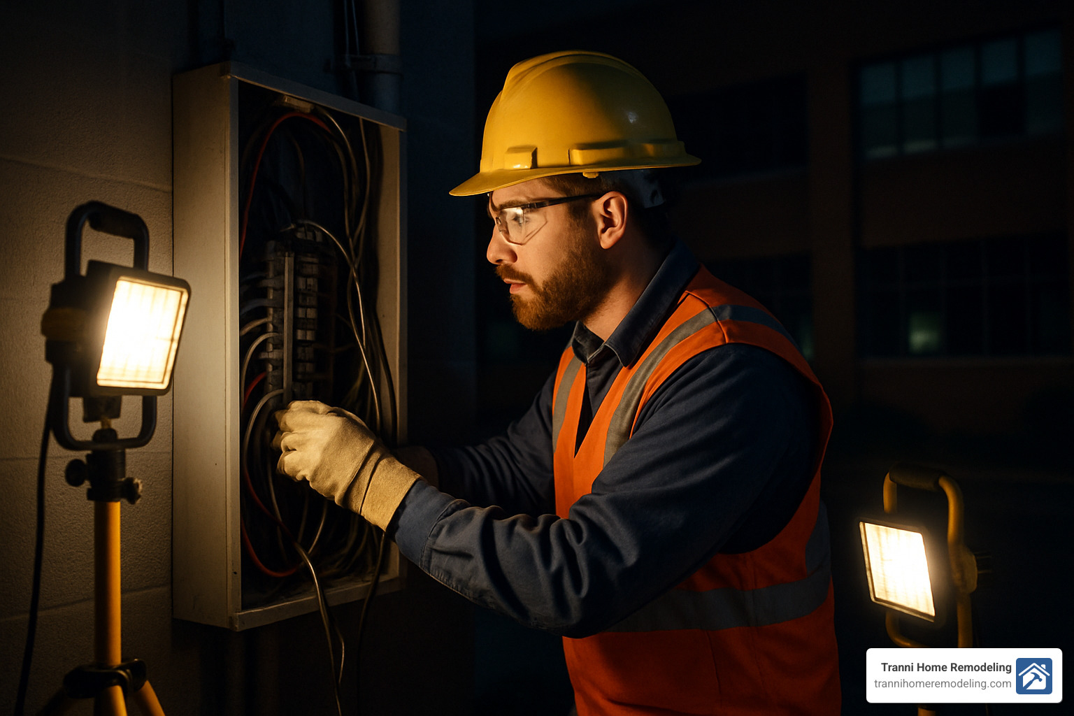 Commercial Electrical Repair Near Me: How to Choose the Right Service 5 Electrician performing emergency repair at night - commercial electrical repair