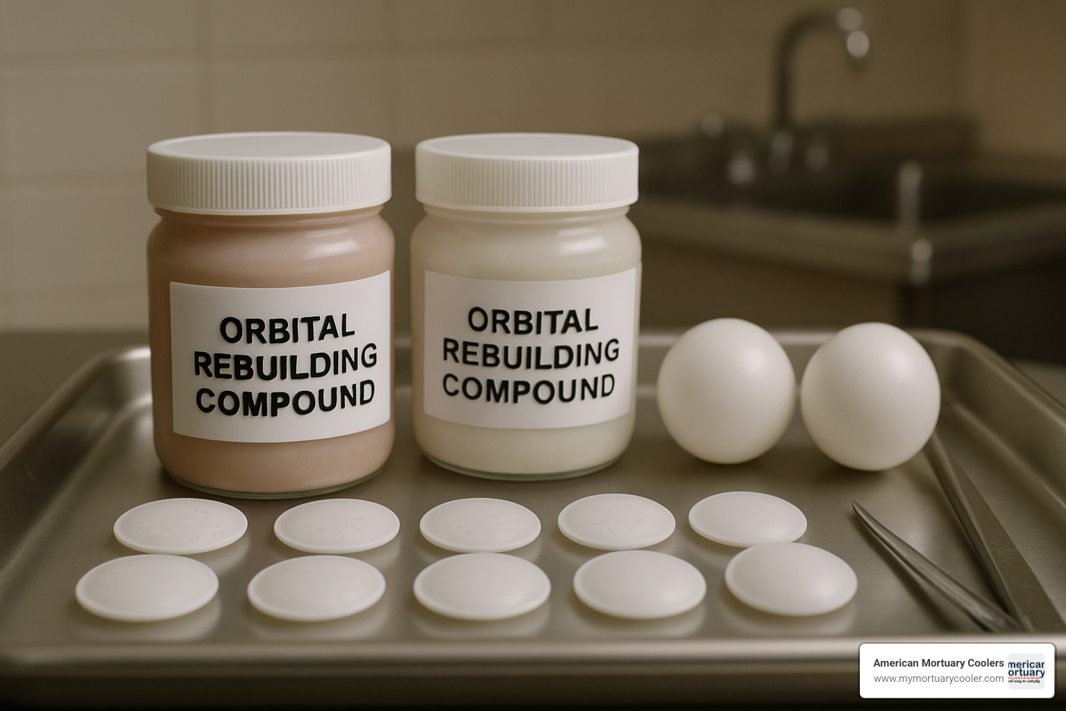 orbital reconstruction tools for eye donation cases - eye caps for embalming