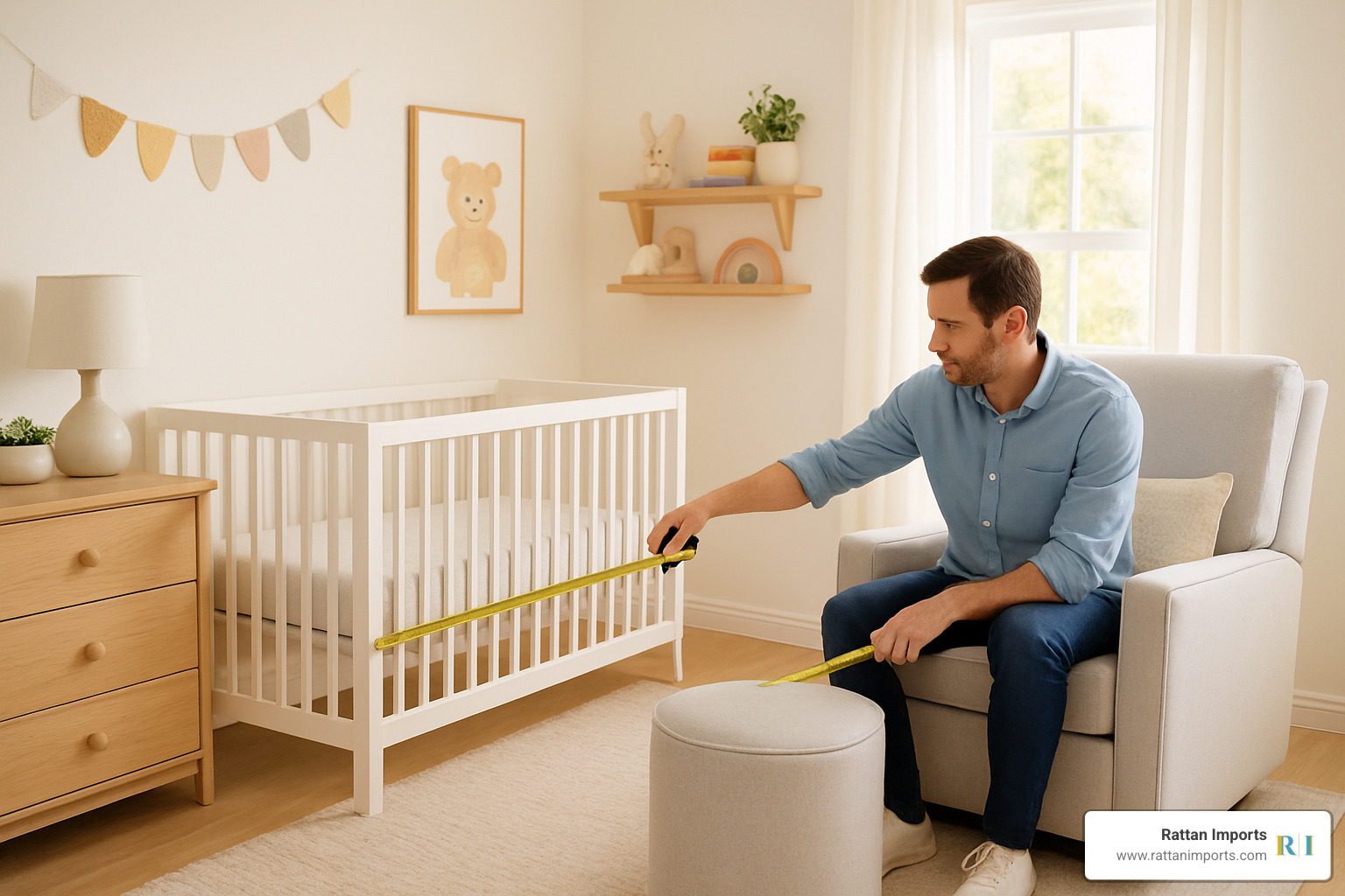 measuring nursery layout - gliders and rockers