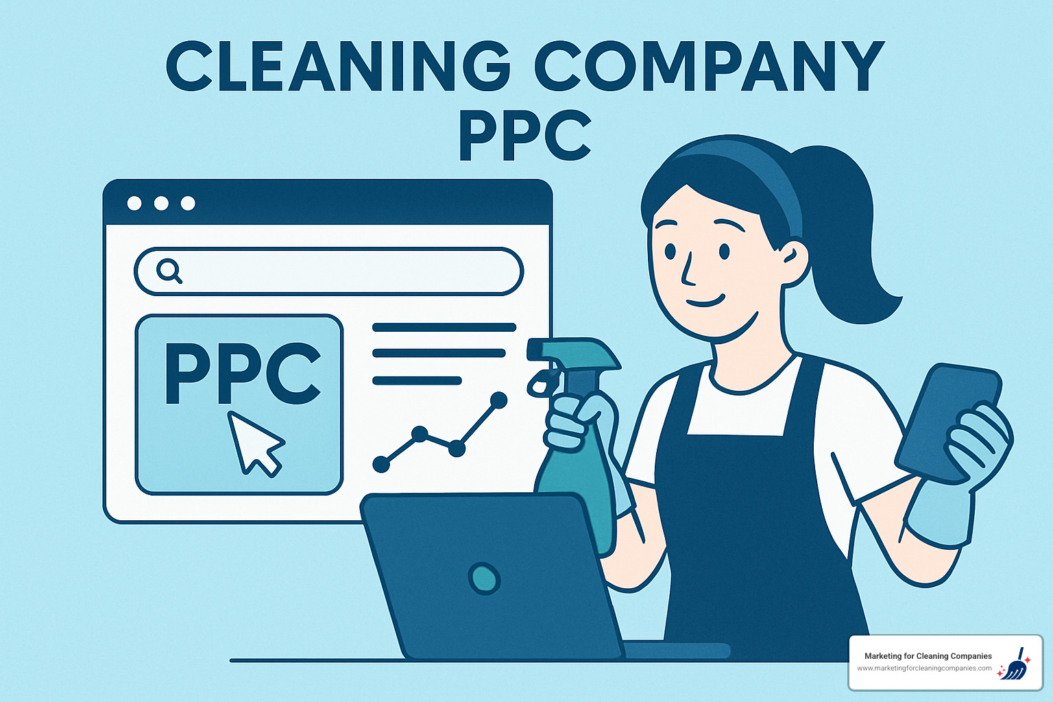 optimized cleaning company landing page with clear CTA and trust elements - cleaning company ppc