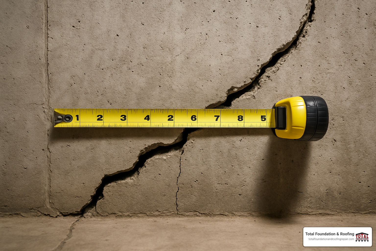 cracked foundation wall with measuring tape - Foundation repair Kerrville TX cracked foundation wall with measuring tape - Foundation repair Kerrville TX