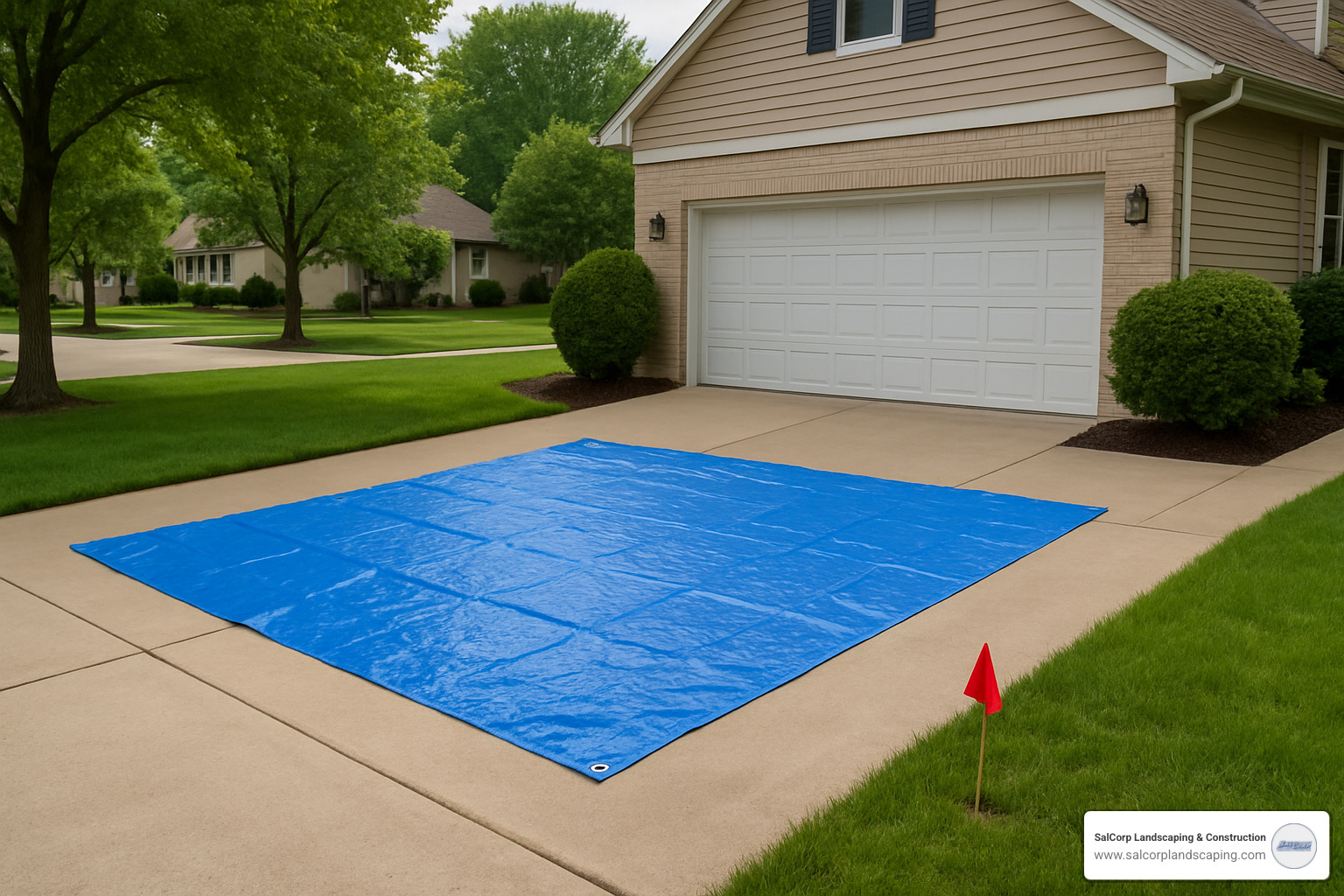 prepared driveway drop site for mulch delivery - Mulch Delivery