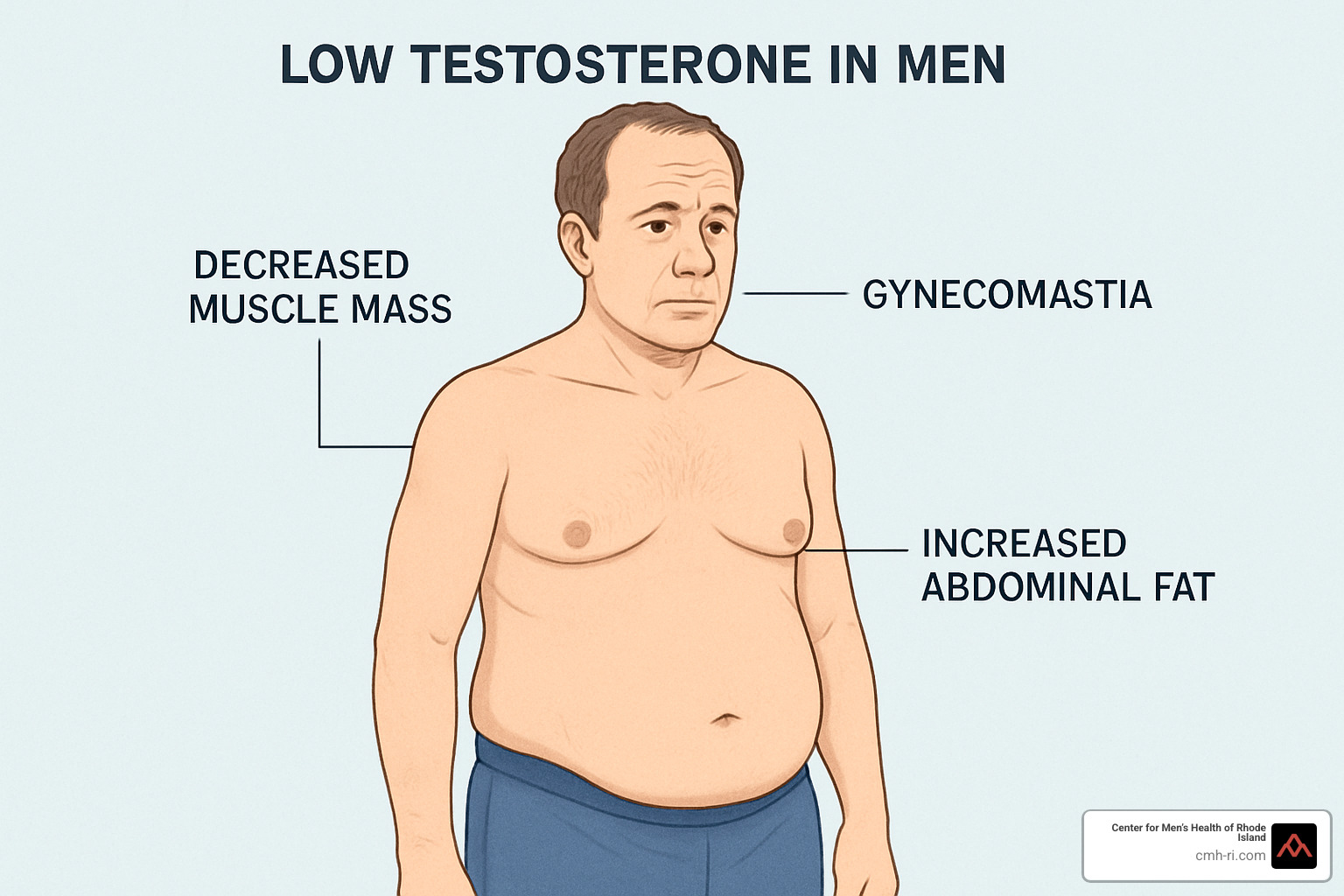 body changes from low testosterone - low testosterone symptoms in men