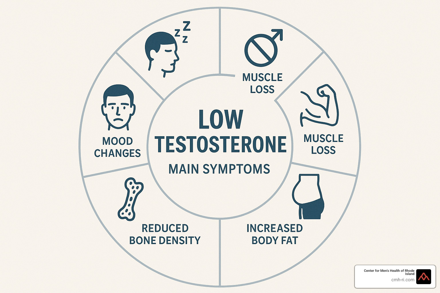 symptom wheel of low testosterone - low testosterone symptoms in men