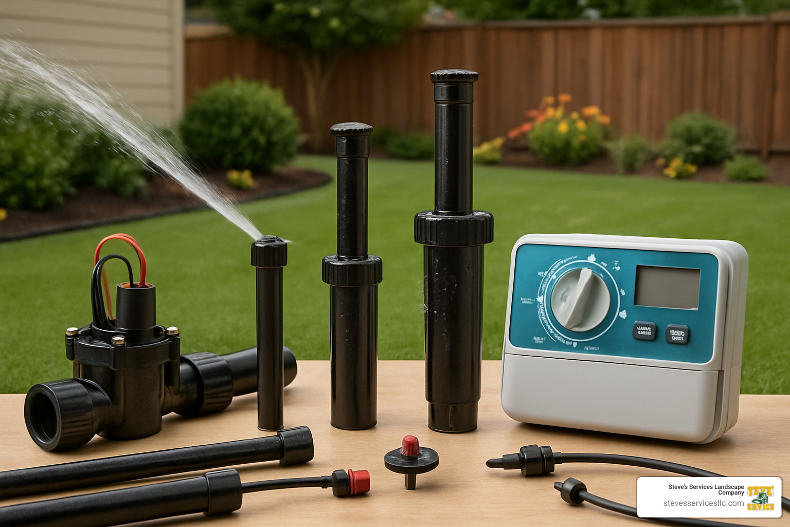 different types of sprinkler heads and irrigation components - Everett sprinkler installation