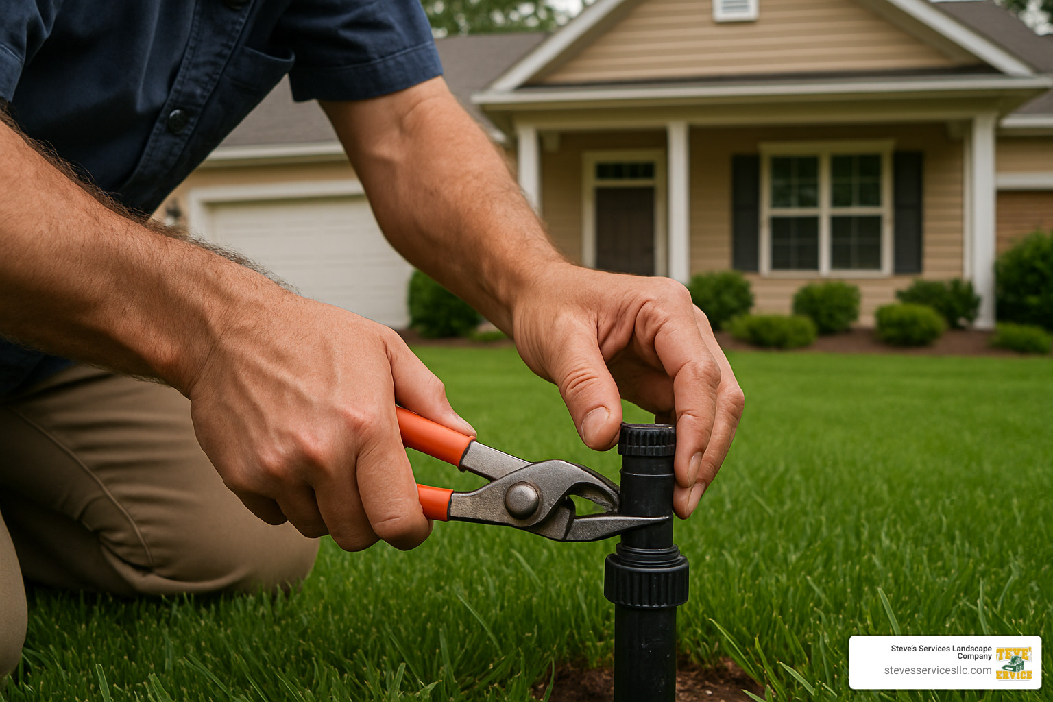 sprinkler system maintenance being performed - Everett sprinkler installation