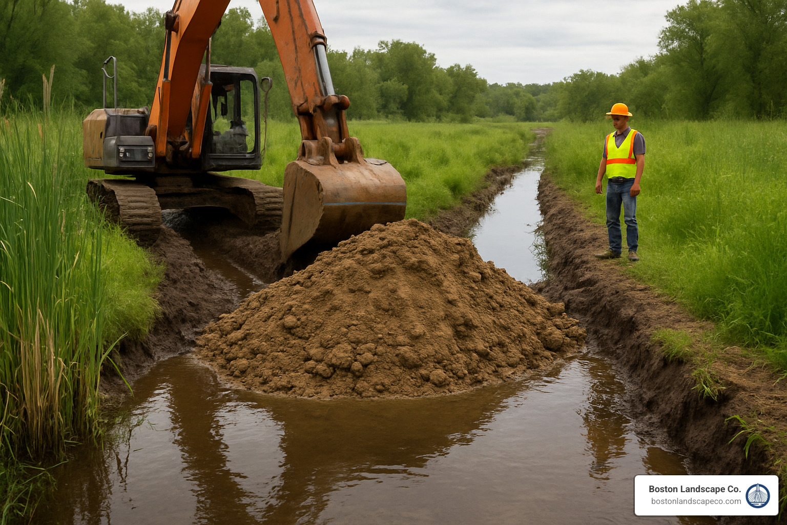 ditch plug installation - Wetland Improvement