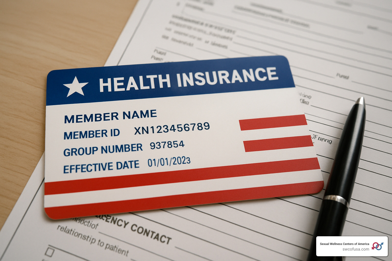 Insurance card and medical forms - medical weight loss