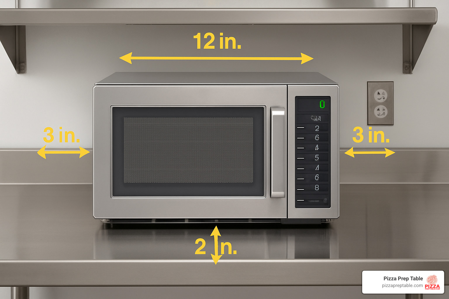 Proper countertop clearance for commercial microwave oven installation - heavy duty microwave oven