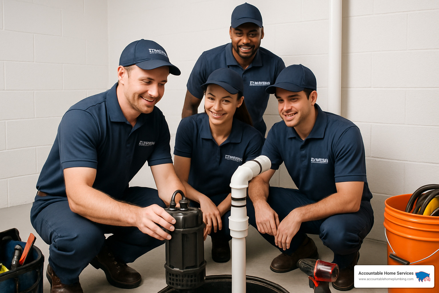 professional plumbing team - sump pump installation companies