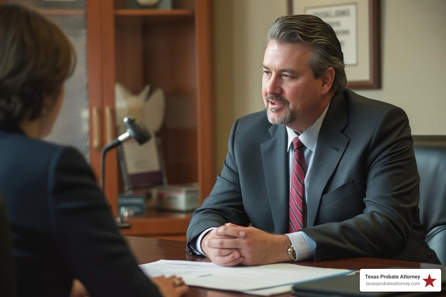 Texas probate attorney meeting with client - free consultation probate attorney
