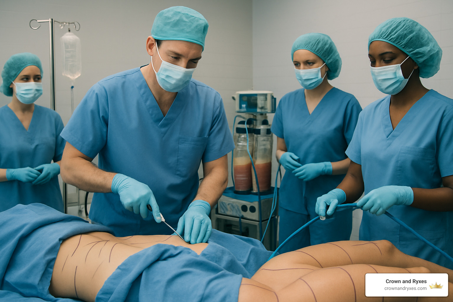 Different liposuction techniques being performed - does liposuction hurt
