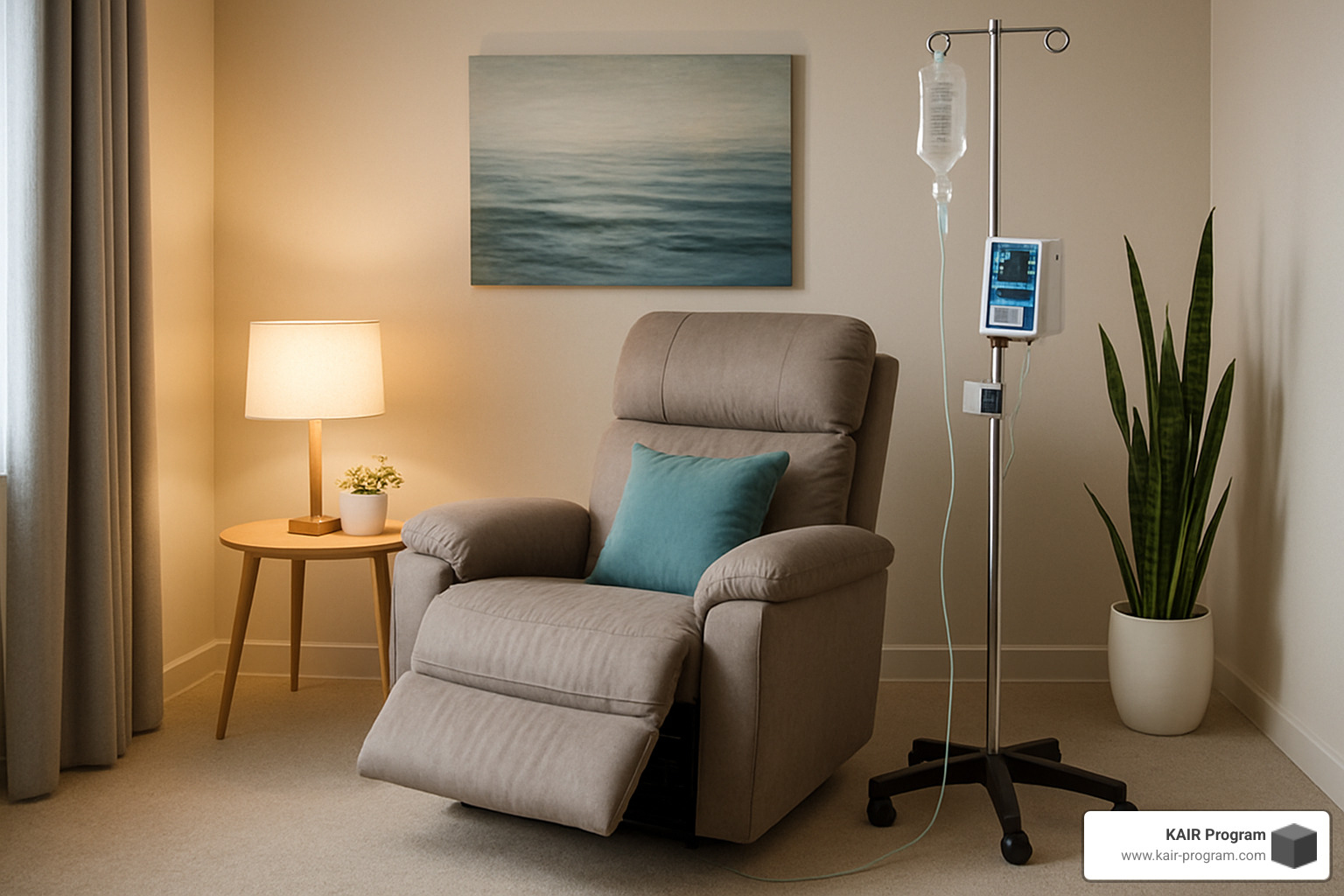 Ketamine infusion therapy room setup - ketamine for mood disorders