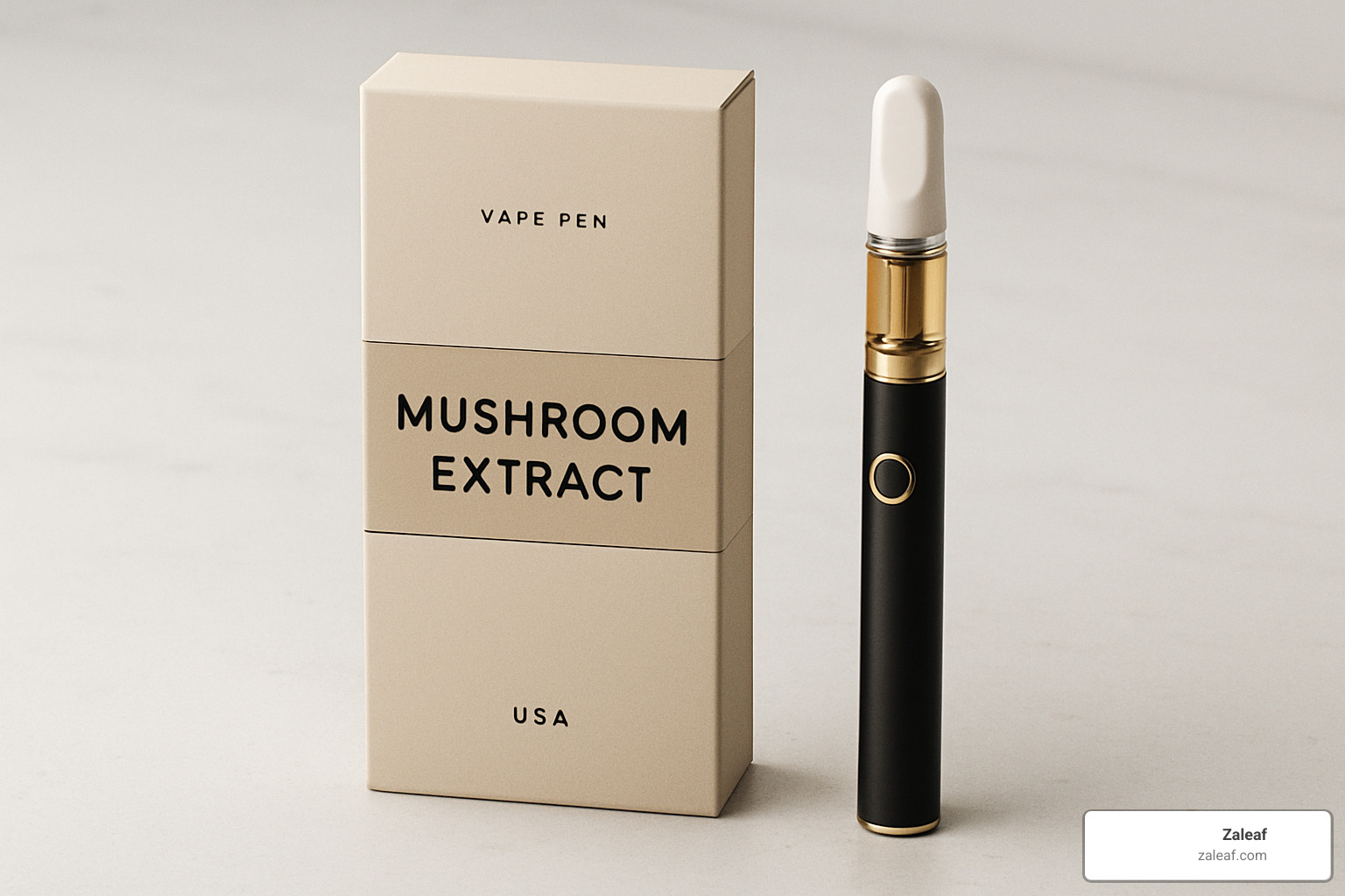 Sleek mushroom vape pen with neat packaging - buy microdosing ohio