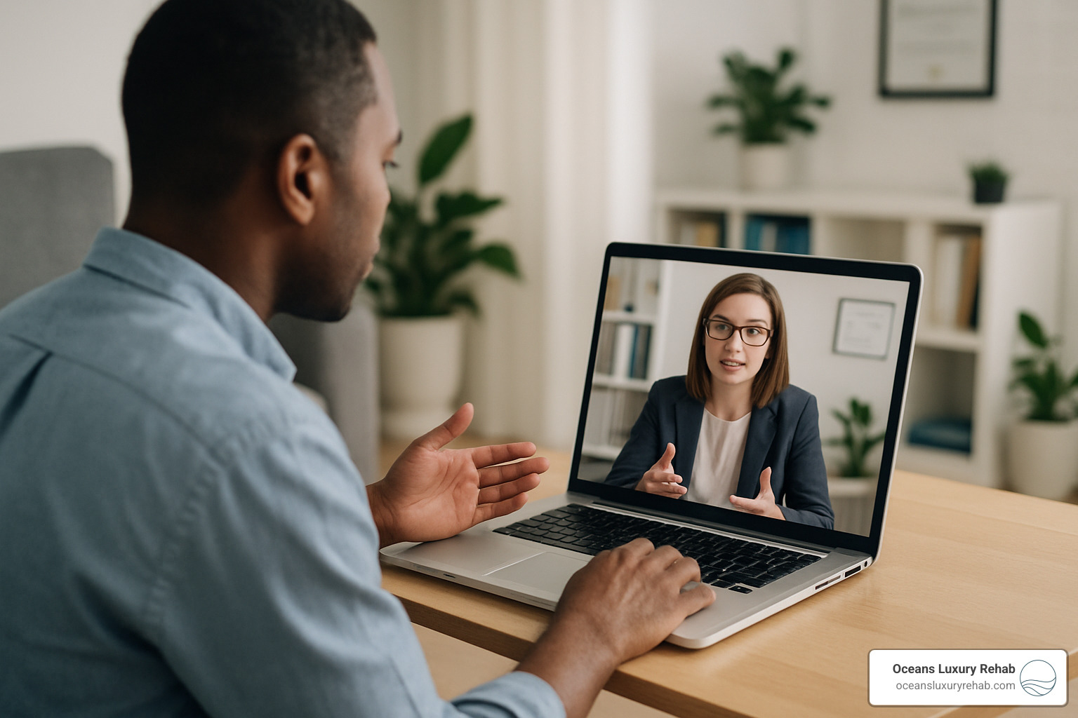 telehealth outpatient alcohol counseling session - outpatient care for alcohol