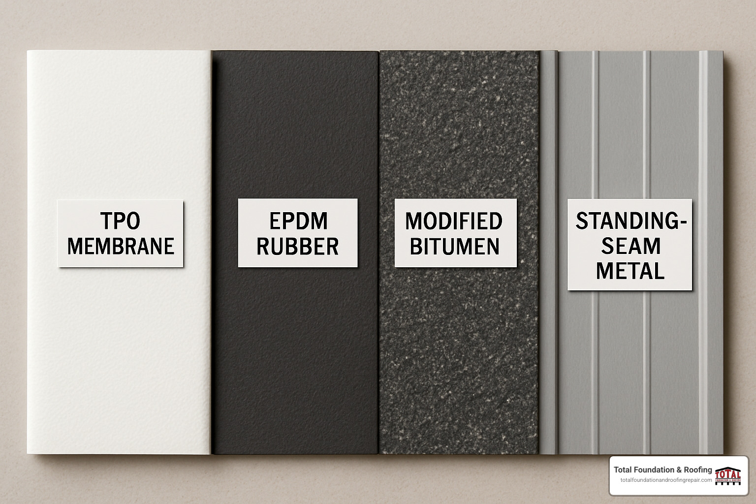 Different commercial roofing materials displayed with their applications - commercial roofing Kerrville Different commercial roofing materials displayed with their applications - commercial roofing Kerrville