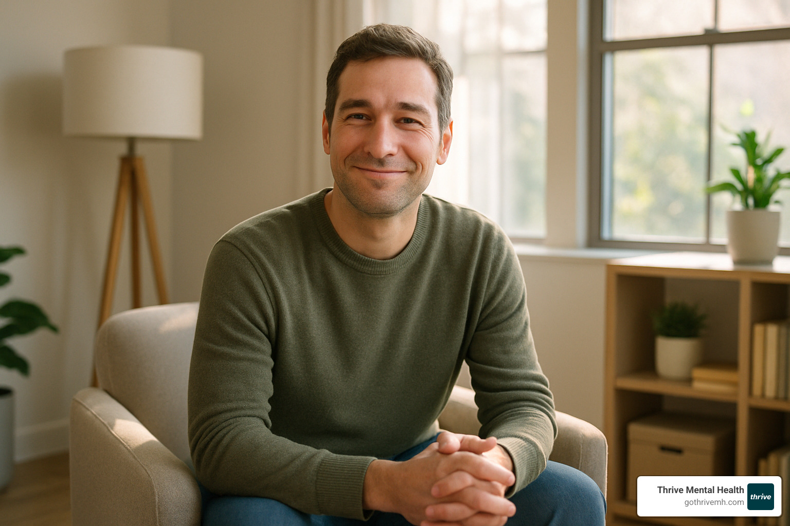 Person feeling hopeful after therapy session - medicaid covered therapy