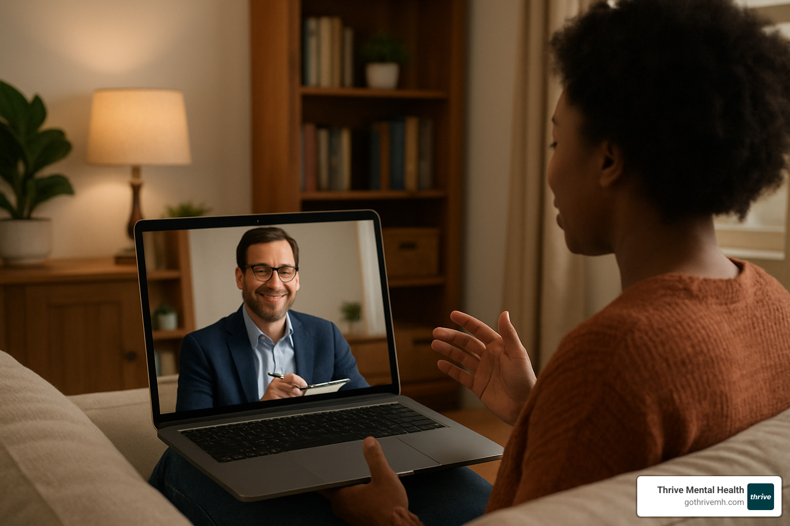 video call therapy session - emotional support online