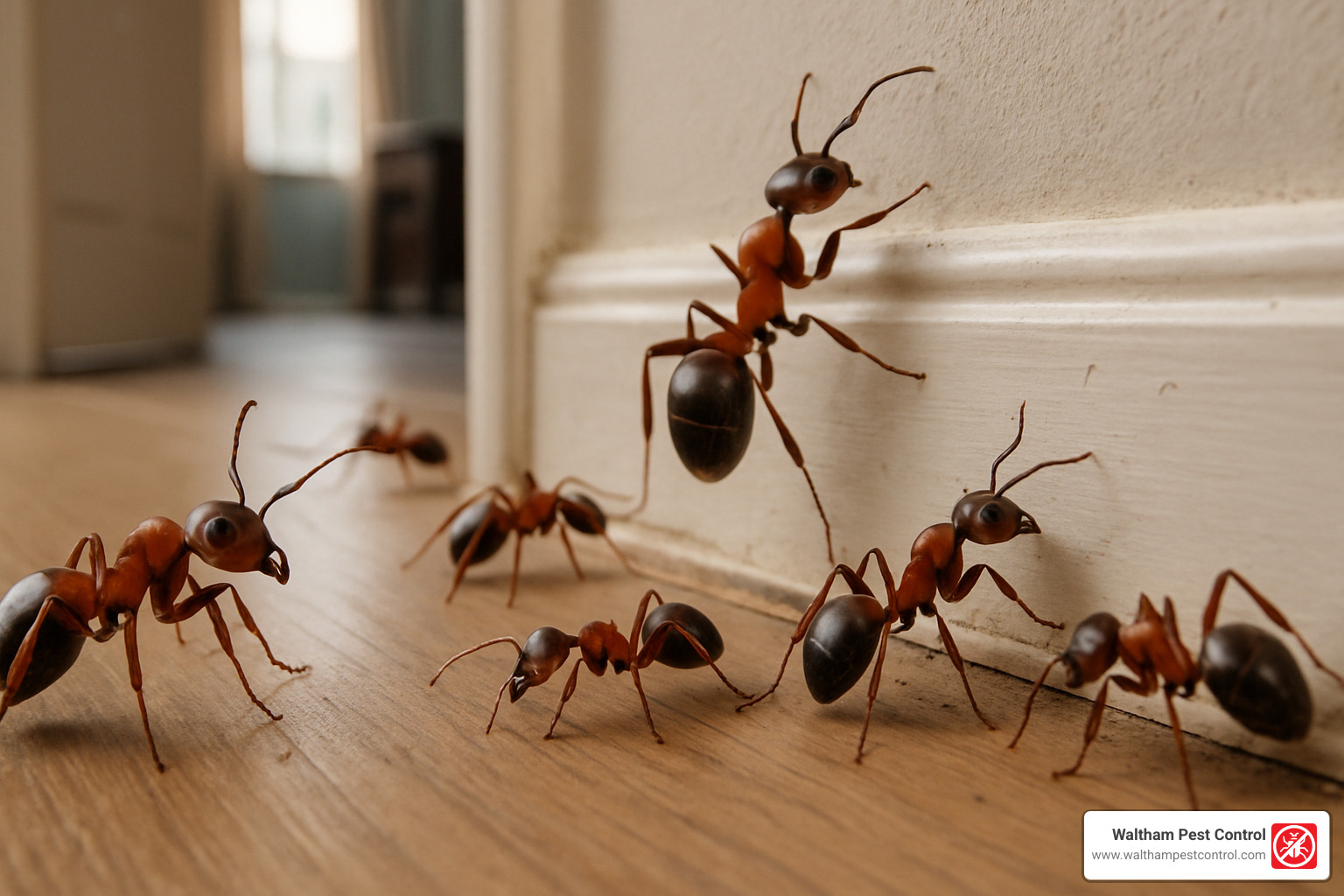 professional pest control technician - large red ants in house